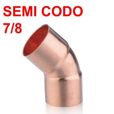 SEMICODO DE COBRE 45° 7/8&quot;