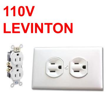 TOMA INCRUSTADO DOBLE LEVINTON 110V 