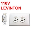 [TD110VLEV] TOMA INCRUSTADO DOBLE LEVINTON 110V 