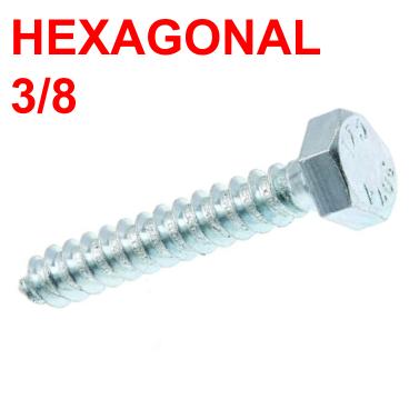 TORNILLO  CABEZA HEXAGONAL 1/4X2&quot; PARA CHAZO 3/8