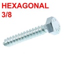 [TEXA14X2RF] TORNILLO  CABEZA HEXAGONAL 1/4X2&quot; TIRAFONDO PARA CHAZO 3/8