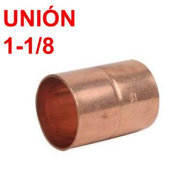 UNION DE COBRE SOLDAR 1-1/8"