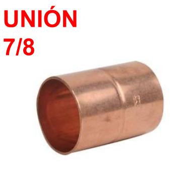 UNION DE COBRE SOLDAR 7/8"
