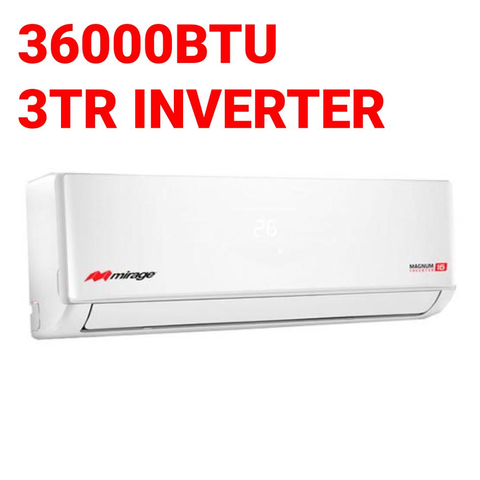MINI SPLIT MIRAGE INVERTER   36000BTU, SEER 17, 220V, Ph1 60Hz 33TR R410A. MAGNUN