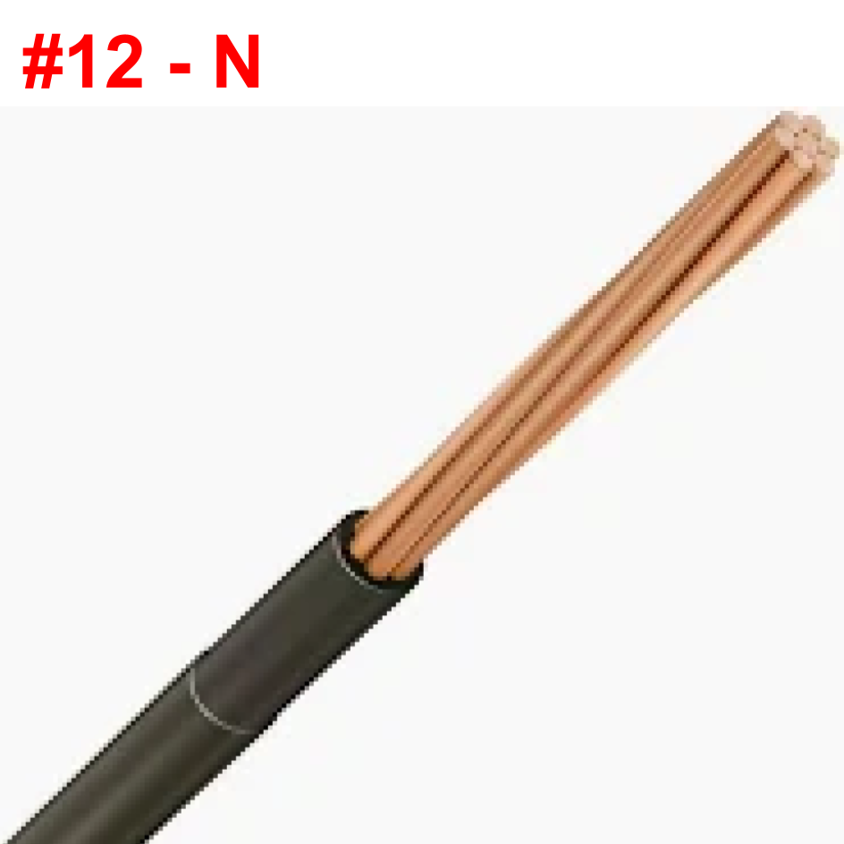 CABLE 7 HILOS NEGRO N°12 X METRO