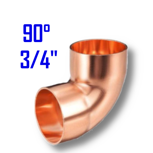 CODO DE COBRE 90° 3/4"