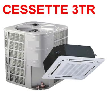 EQUIPO CENTRAL CASSETTE CONDENSADORA DESCARGA VERTICAL 36000BTU 3TR 220V 1Ph 60Hz R410A SEER 13