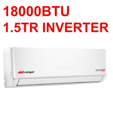 MINI SPLIT MIRAGE INVERTER  18K BTU, SEER 22, 220V, Ph1 60Hz 1.5TR R410A. MAGNUN WIFI