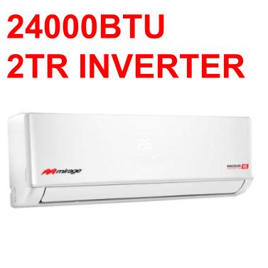 MINI SPLIT MIRAGE INVERTER  24K BTU, SEER 22, 220V, Ph1 60Hz 2TR R410A. MAGNUN WIFI