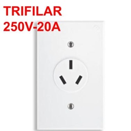 [TOMA-T250V] TOMA INCRUSTADO TRIFILAR 250V - 20A