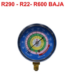 [RM290R22R600R134A] RELOJ MANÓMETRO DE BAJA R290 R600 R22